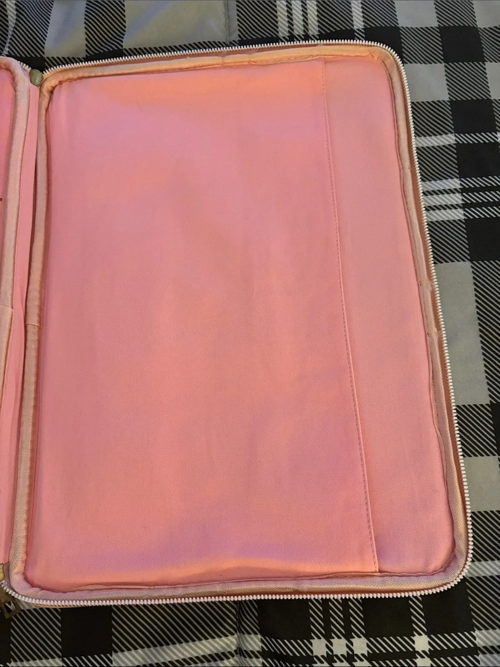 Baby Pink Leather Laptop Sleeve